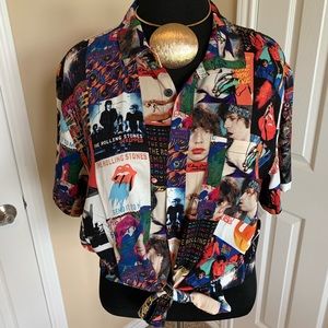Rolling Stones Button Down Top